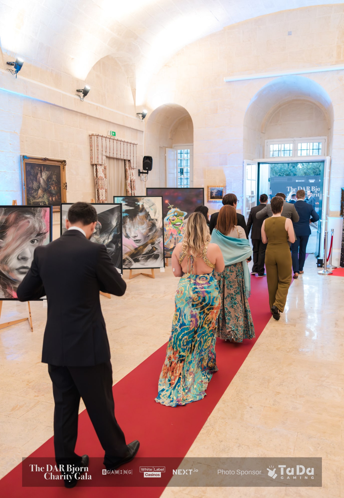 DAR Bjorn Charity GAla 2025 with paintings