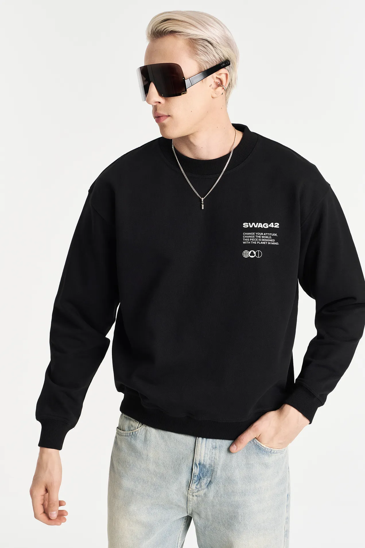 Warm organic cotton oversized Sweatshirt 460 position: 4