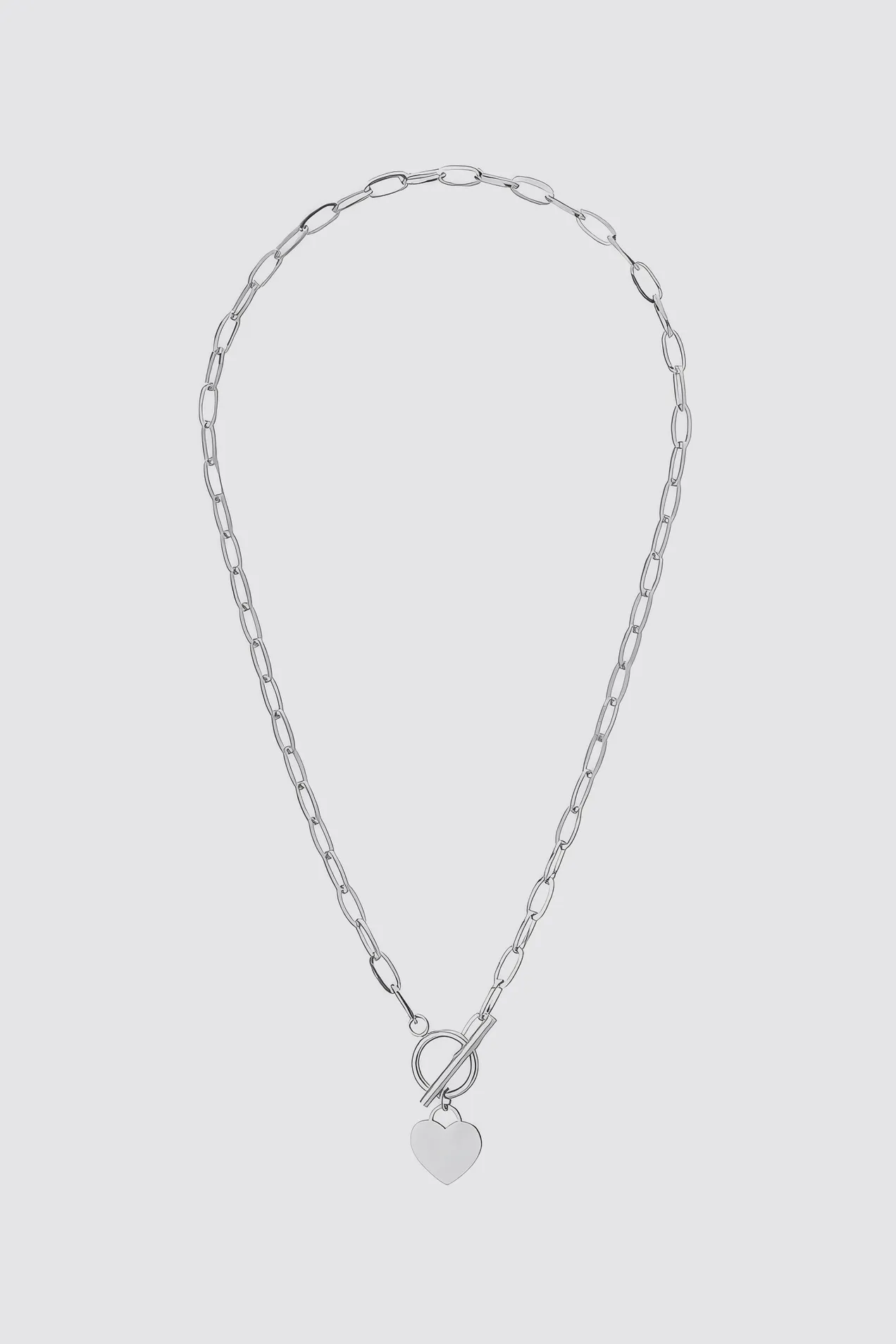 branded Heart Padlock Engraved Necklace