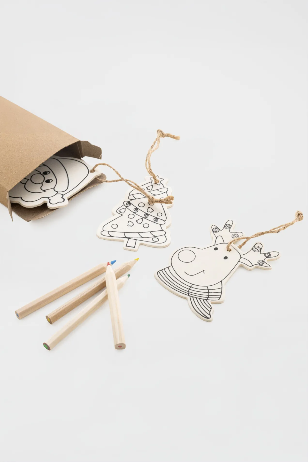 branded Colouring Christmas Tree Ornaments