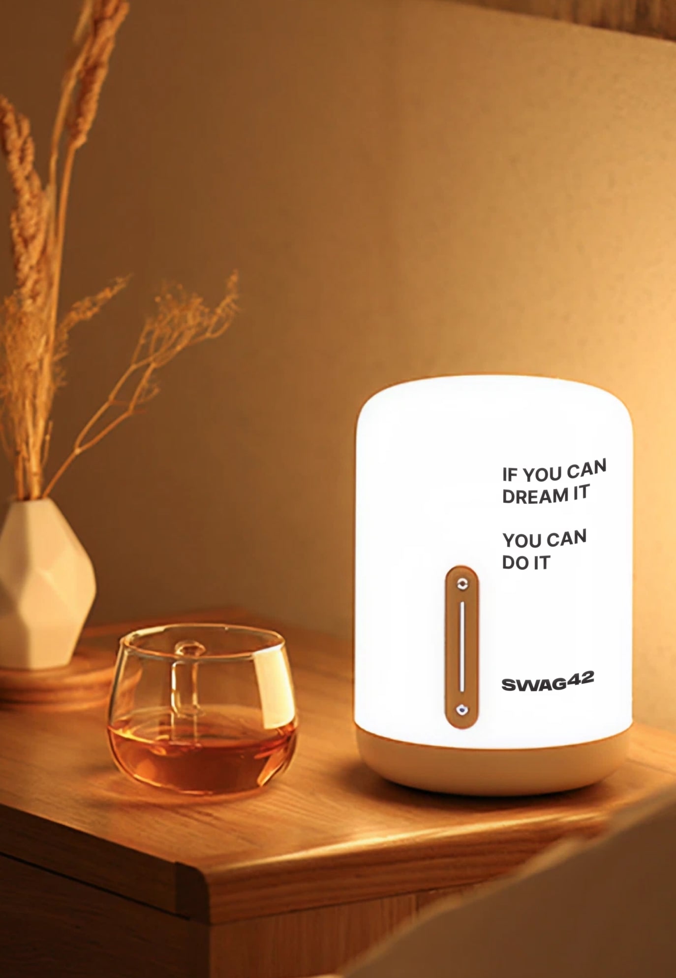Branded bed lamp