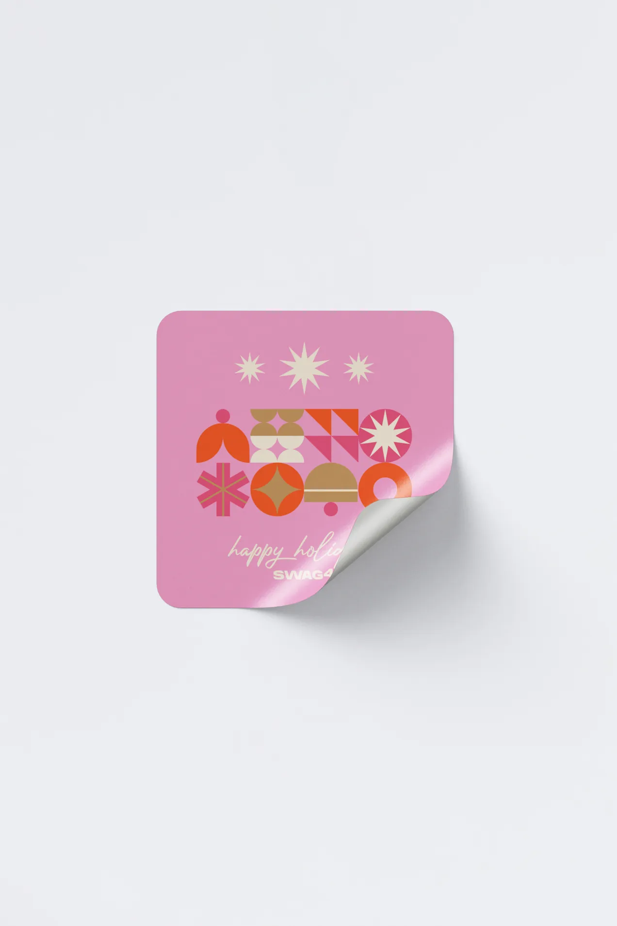 branded Custom Square Self-Adhesive Stickers