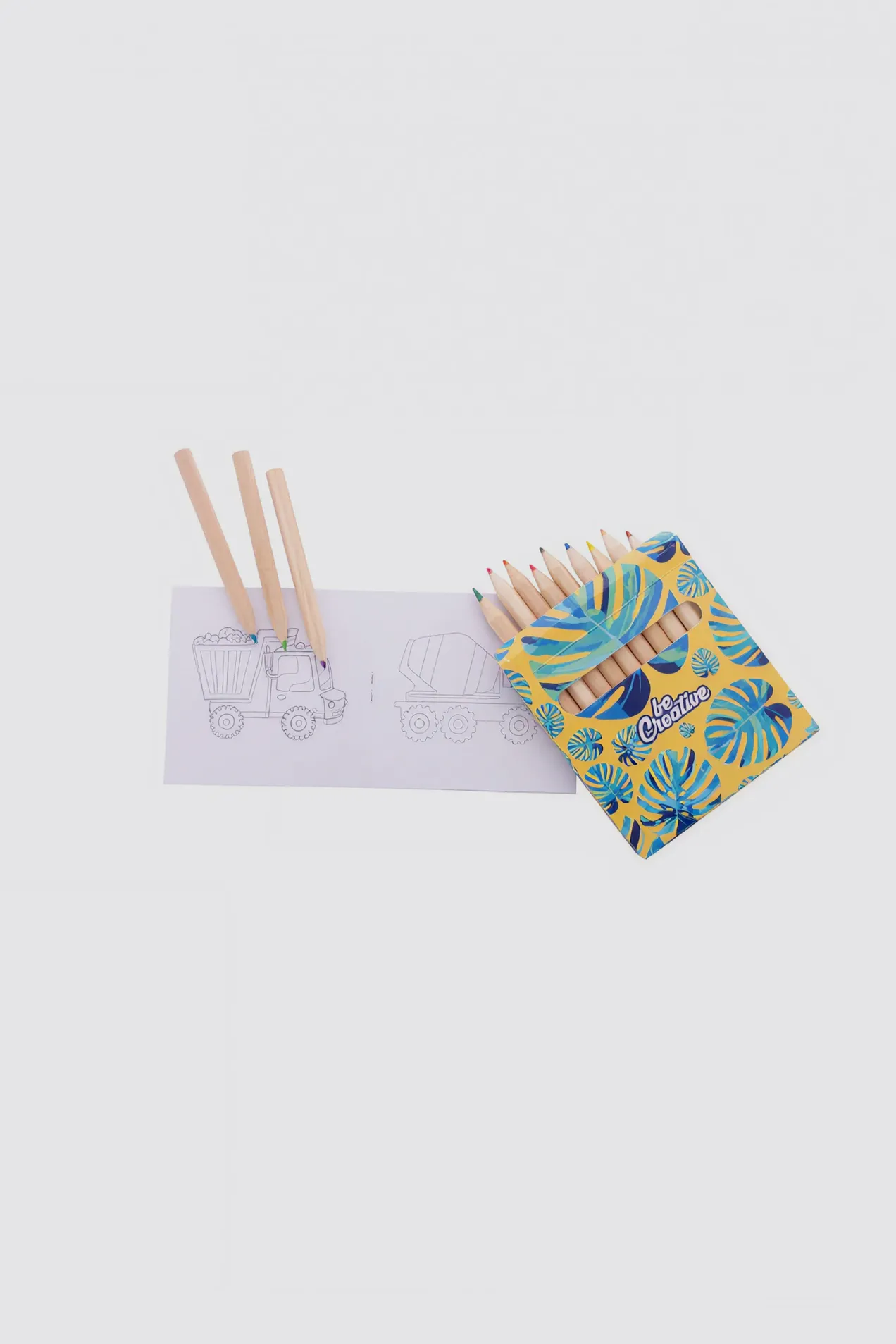 branded Custom Animal Colouring Set with 12 Pencils