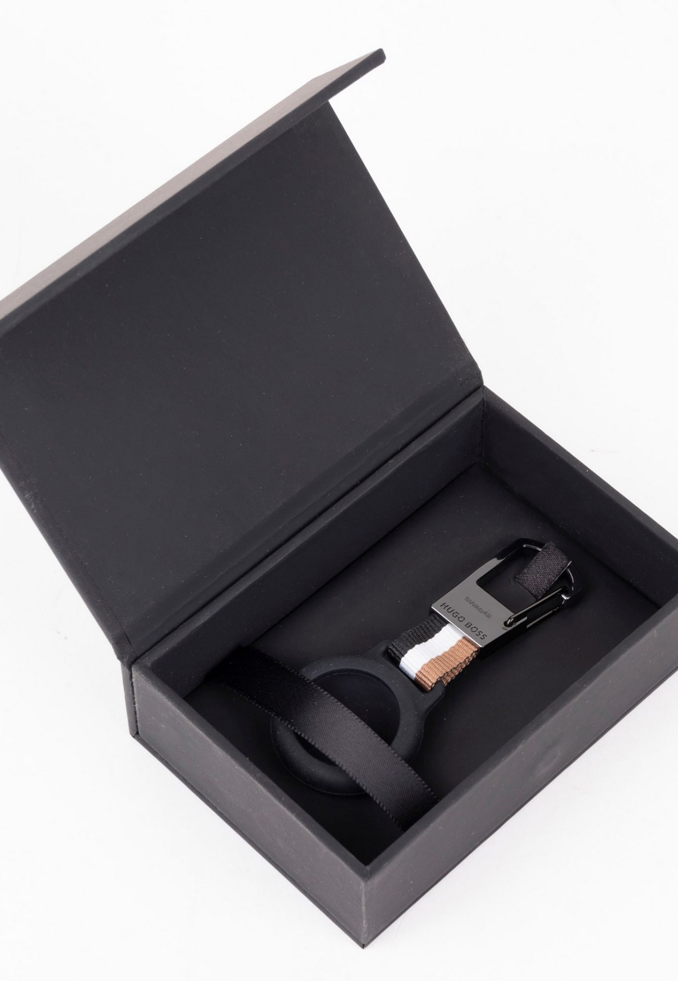 BOSS key ring with AirTag holder