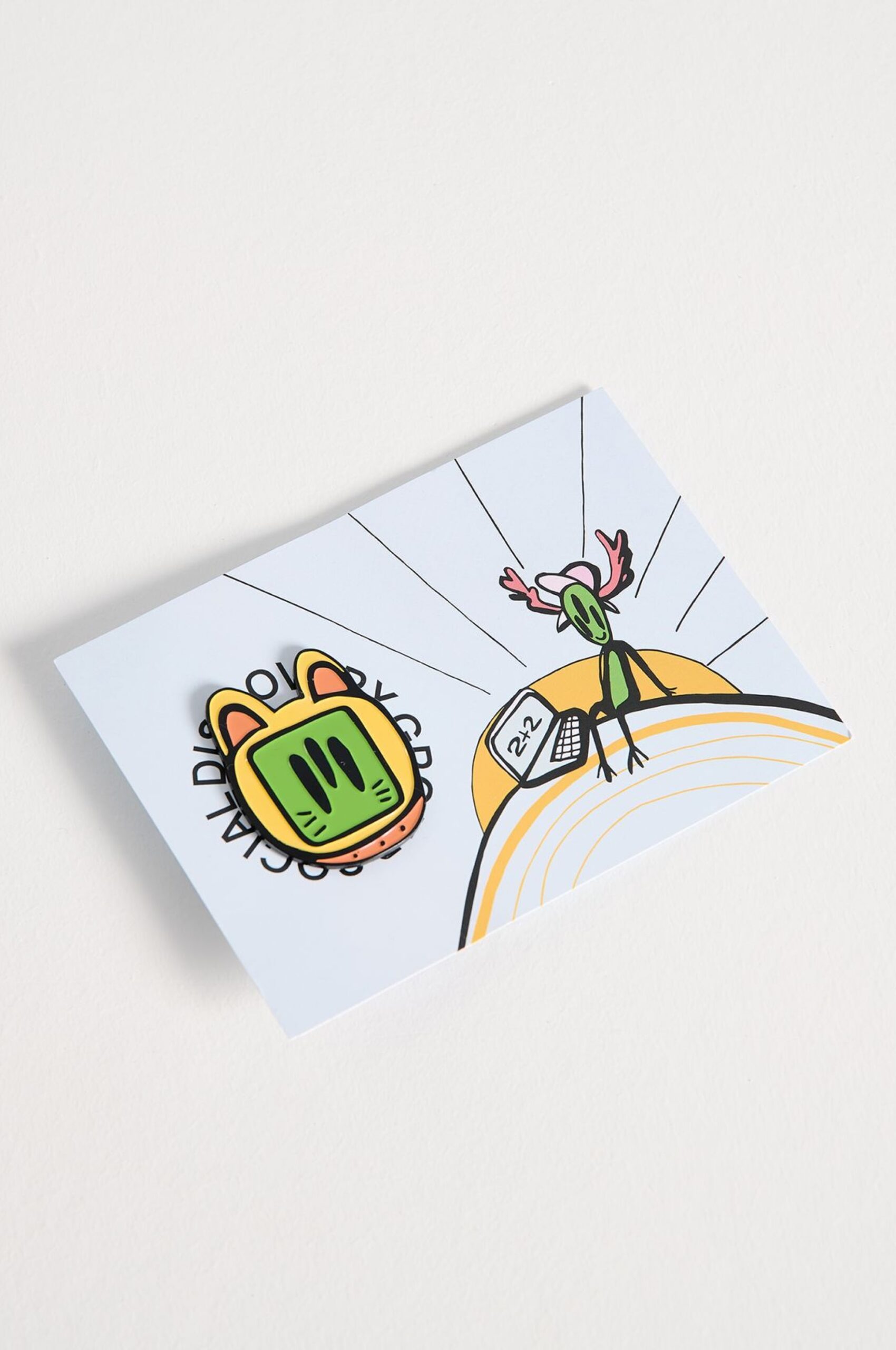 Gift cards with custom lapel pins.