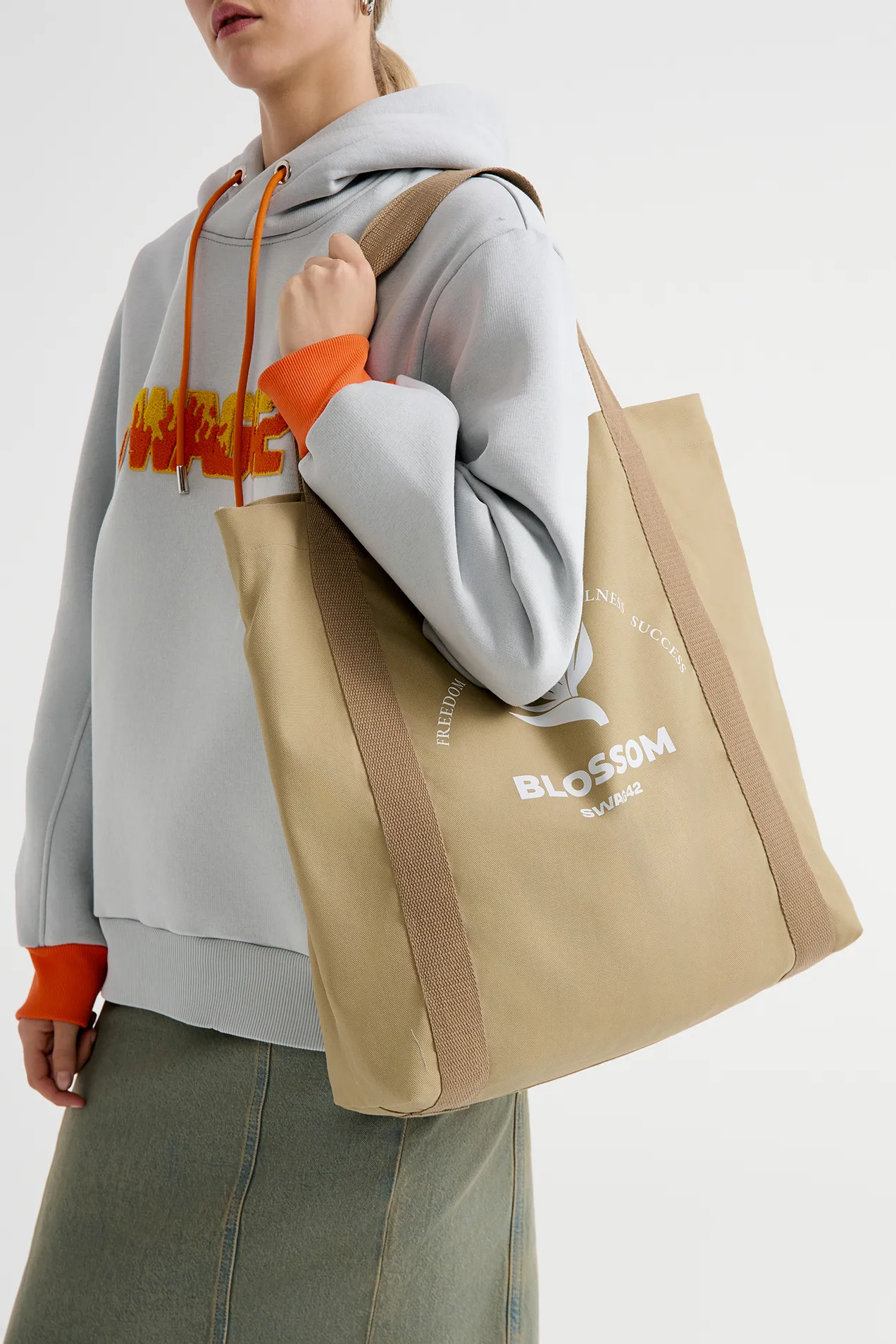 branded Oversized premium cotton shopper bag