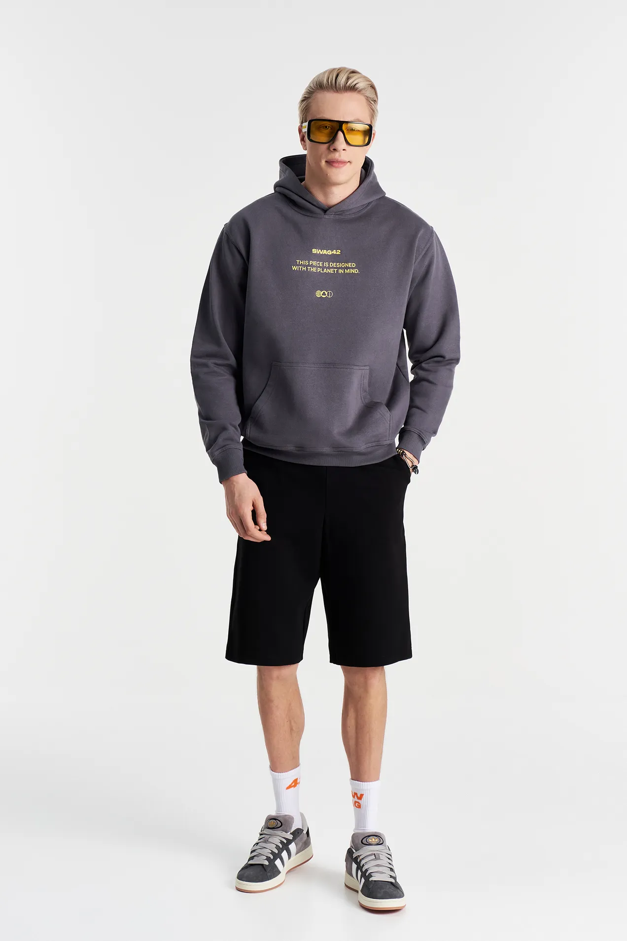 custom Organic cotton Hoodie Relaxed fit 450 with your logo