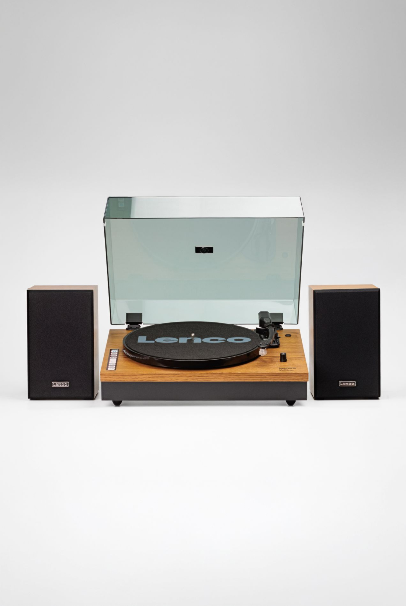 Lenco LS-300 Classic Vinyl Player with Dual 10W Speakers with custom logo for business gifts