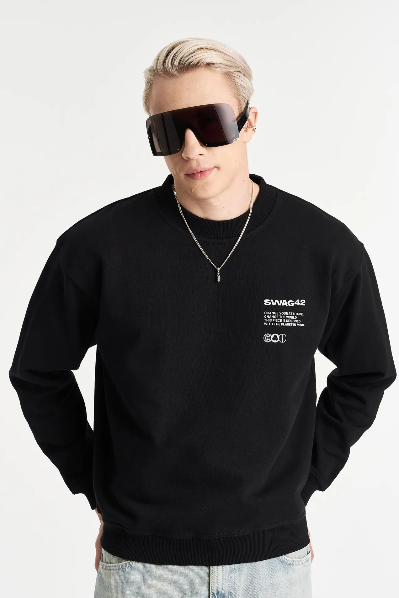 Warm organic cotton oversized Sweatshirt 460 position: 1