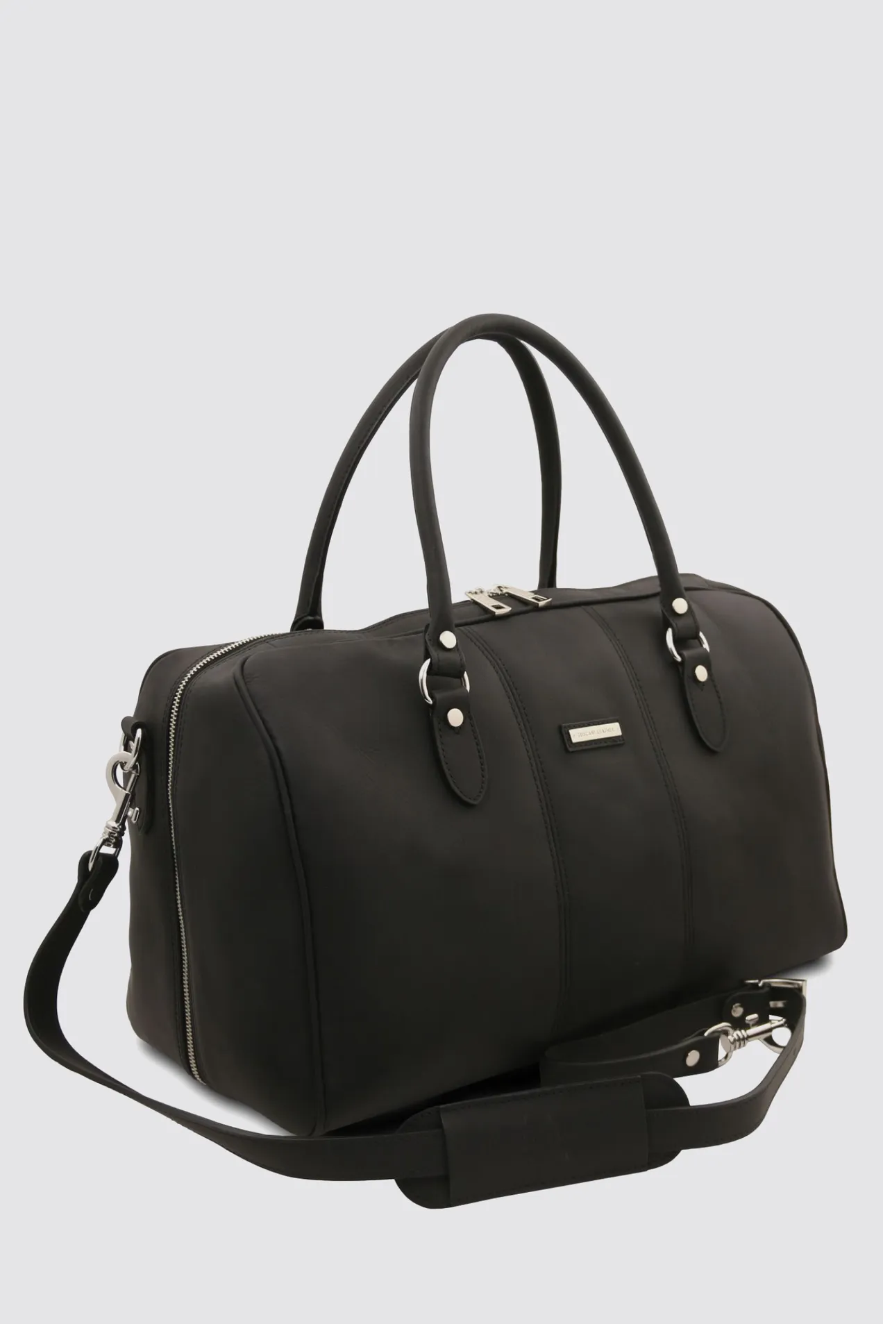branded Lisbona Travel Leather Duffle Bag