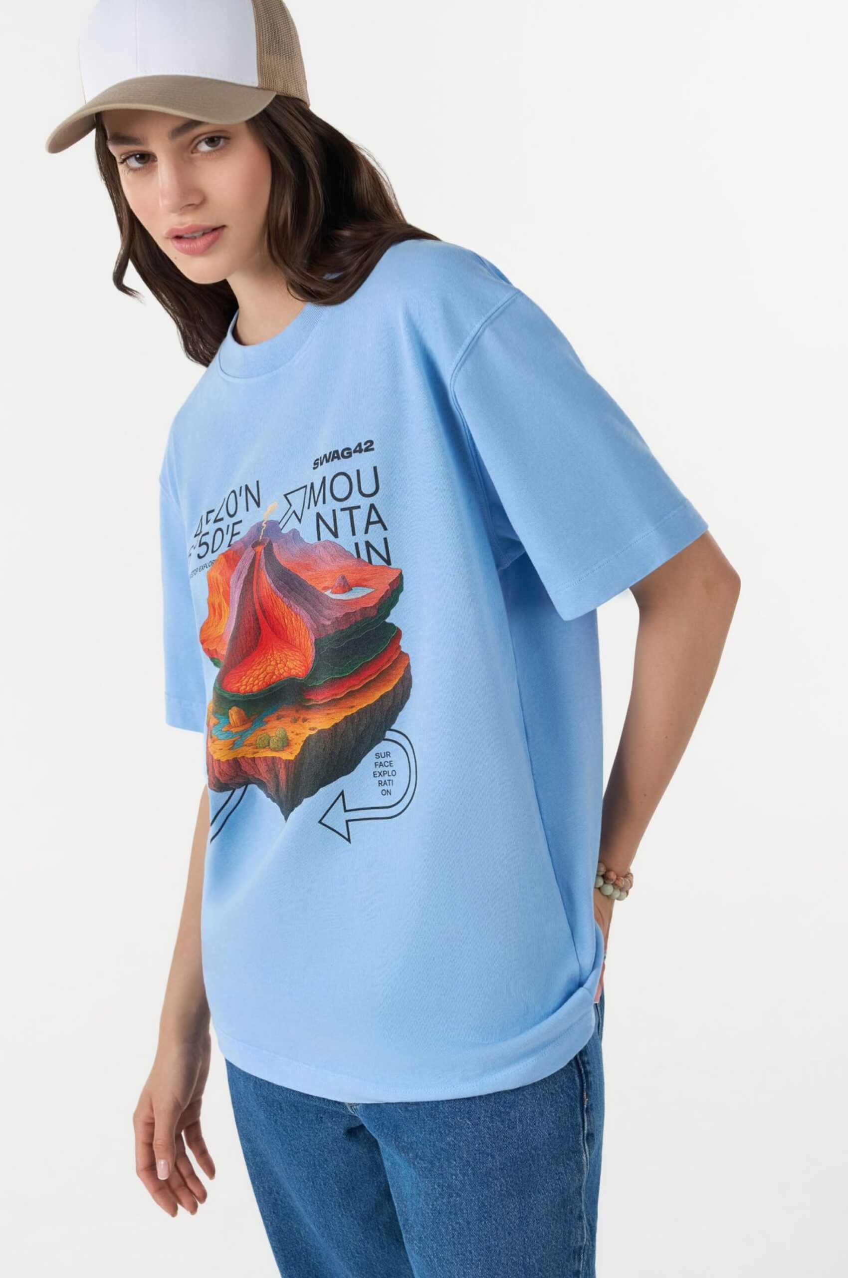 Organic cotton  custom T-shirt 250gsm for eco-friendly swag