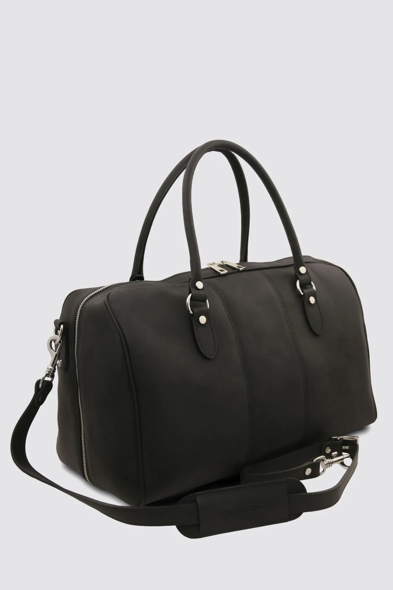 branded Lisbona Travel Leather Duffle Bag