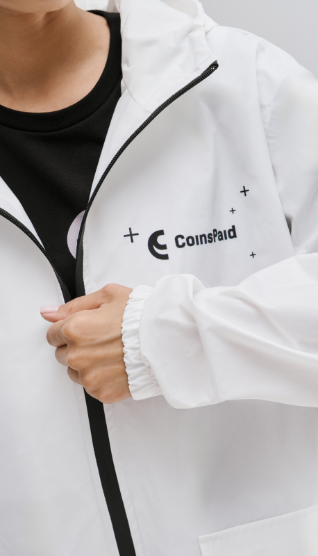 Branded waterproof raincoat for merch shop