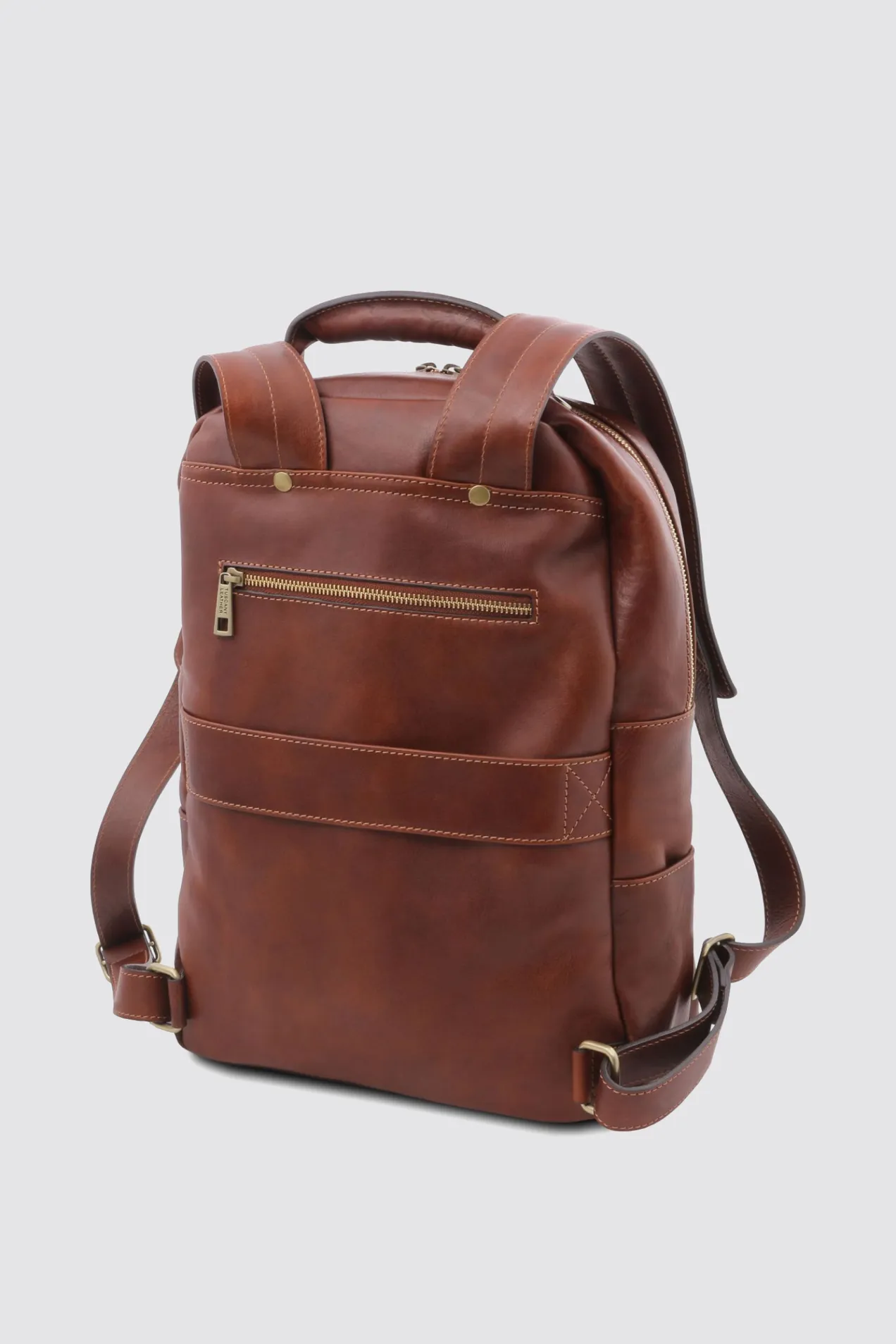 Melbourne Leather Laptop Backpack position: 4