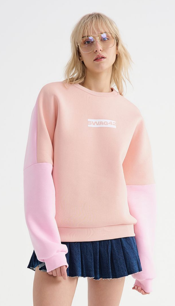 Colorblock custom sweatshirt with your logo