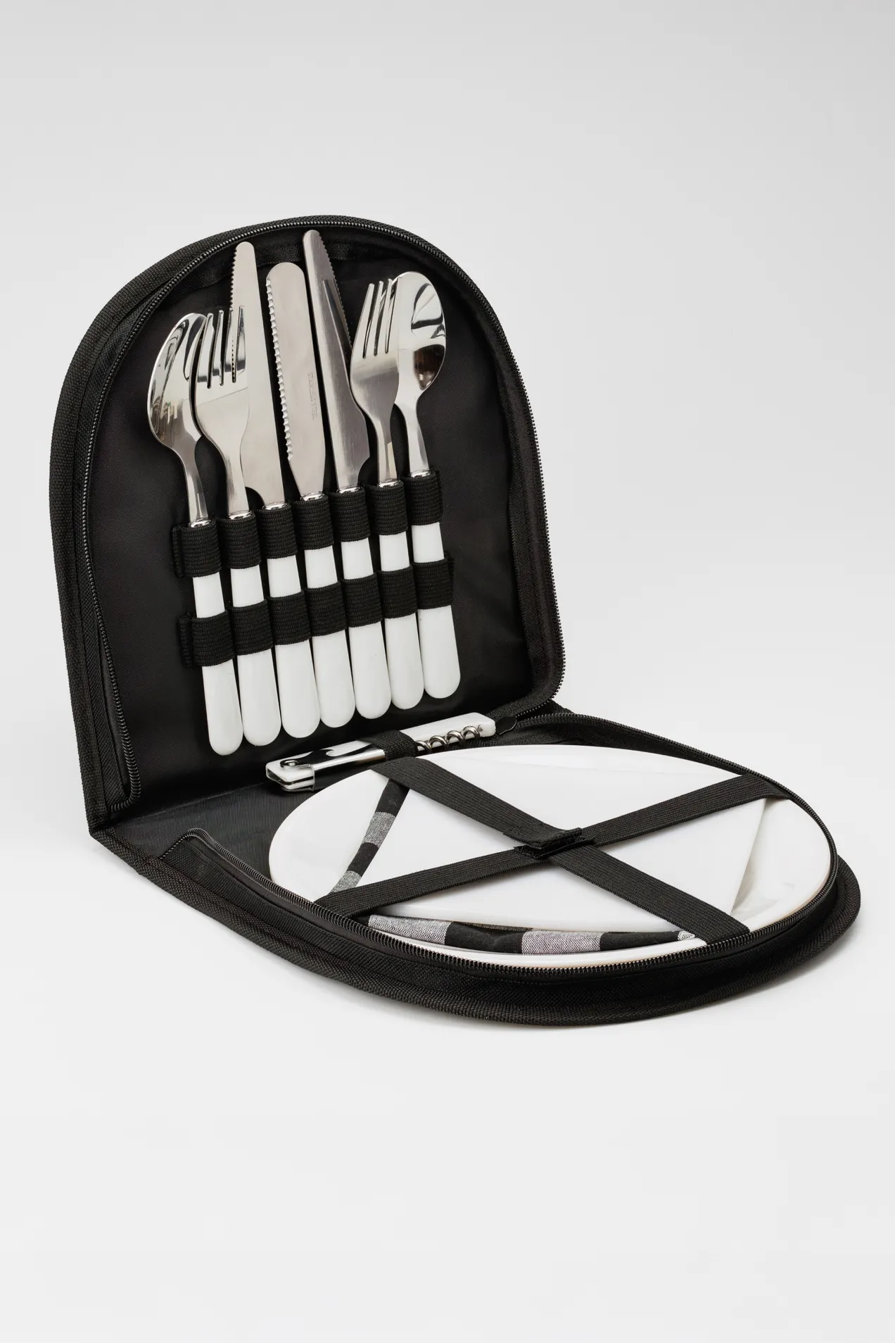2-Person Picnic Set in Zipped Canvas Case position: 1