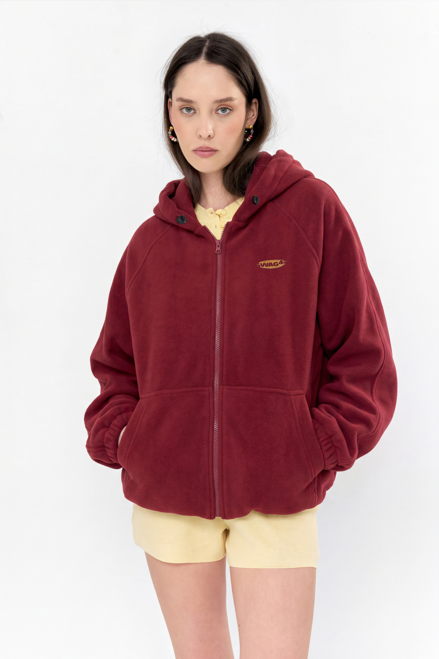 Oversized  Zip Fleece Hoodie