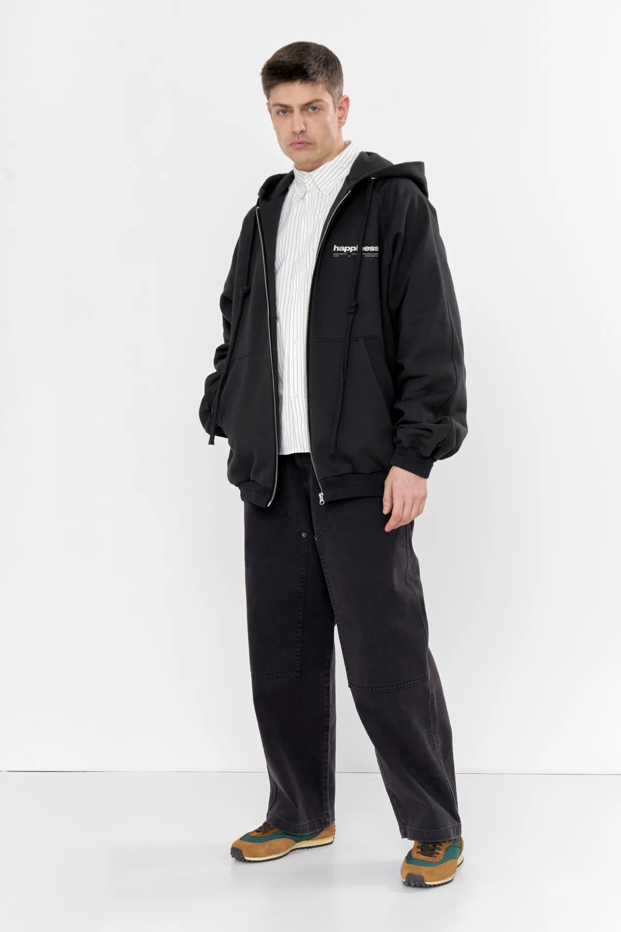 branded Oversized Ultra Heavyweight Zip Hoodie 470