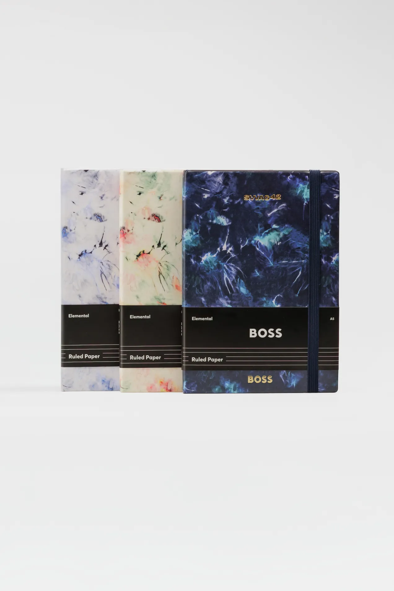 custom Hugo Boss Notebook A5: Tie-dye Flower with your logo
