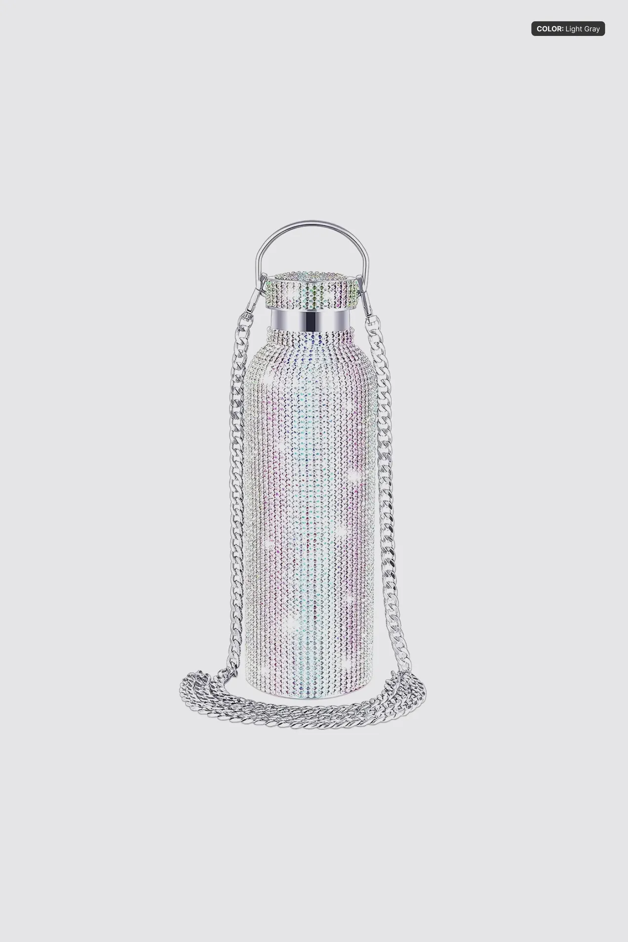 custom Rhinestone Vacuum Bottle with Chain Strap 500 ml with your logo