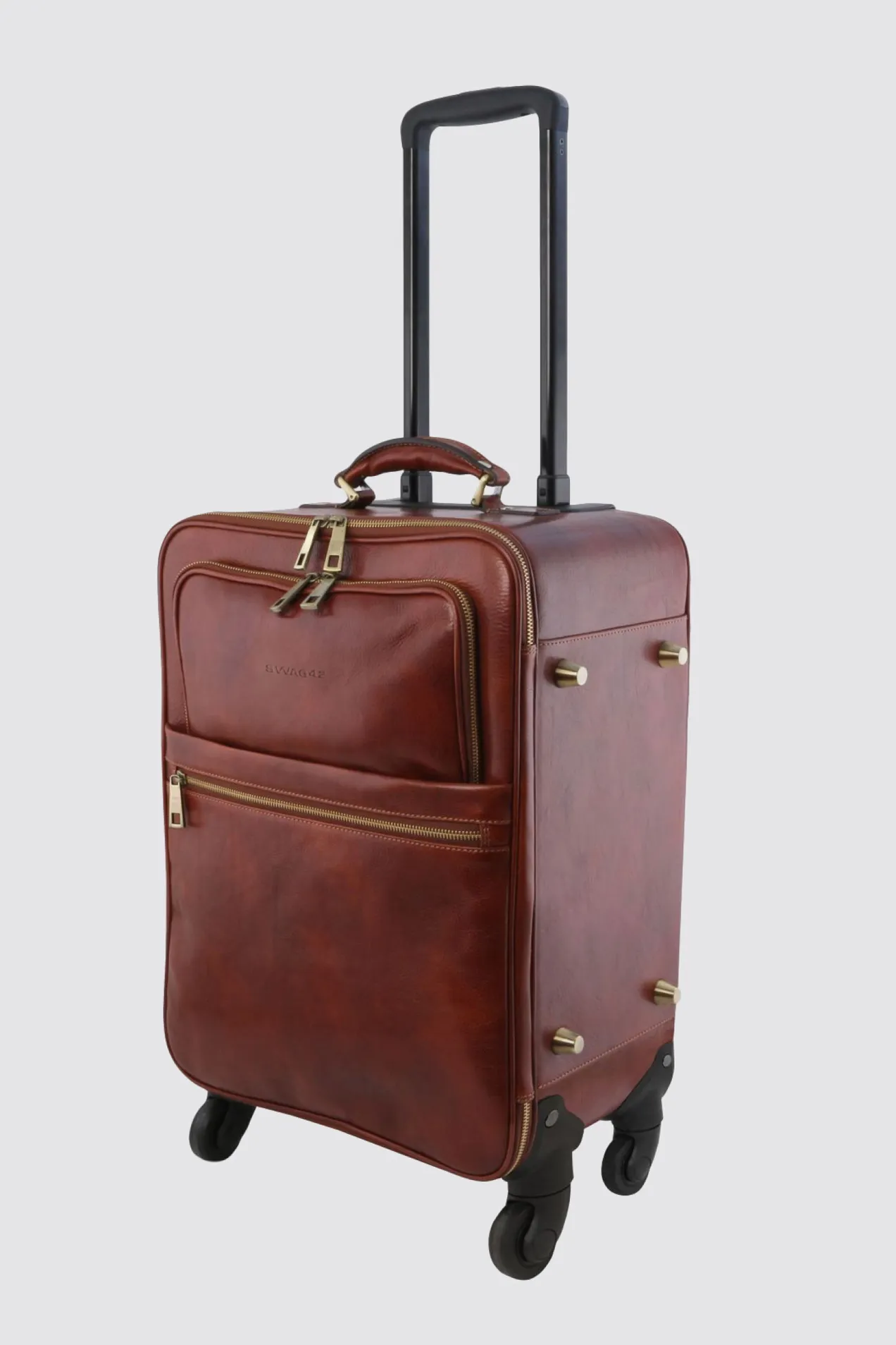 custom TL Voyager Leather Trolley with your logo