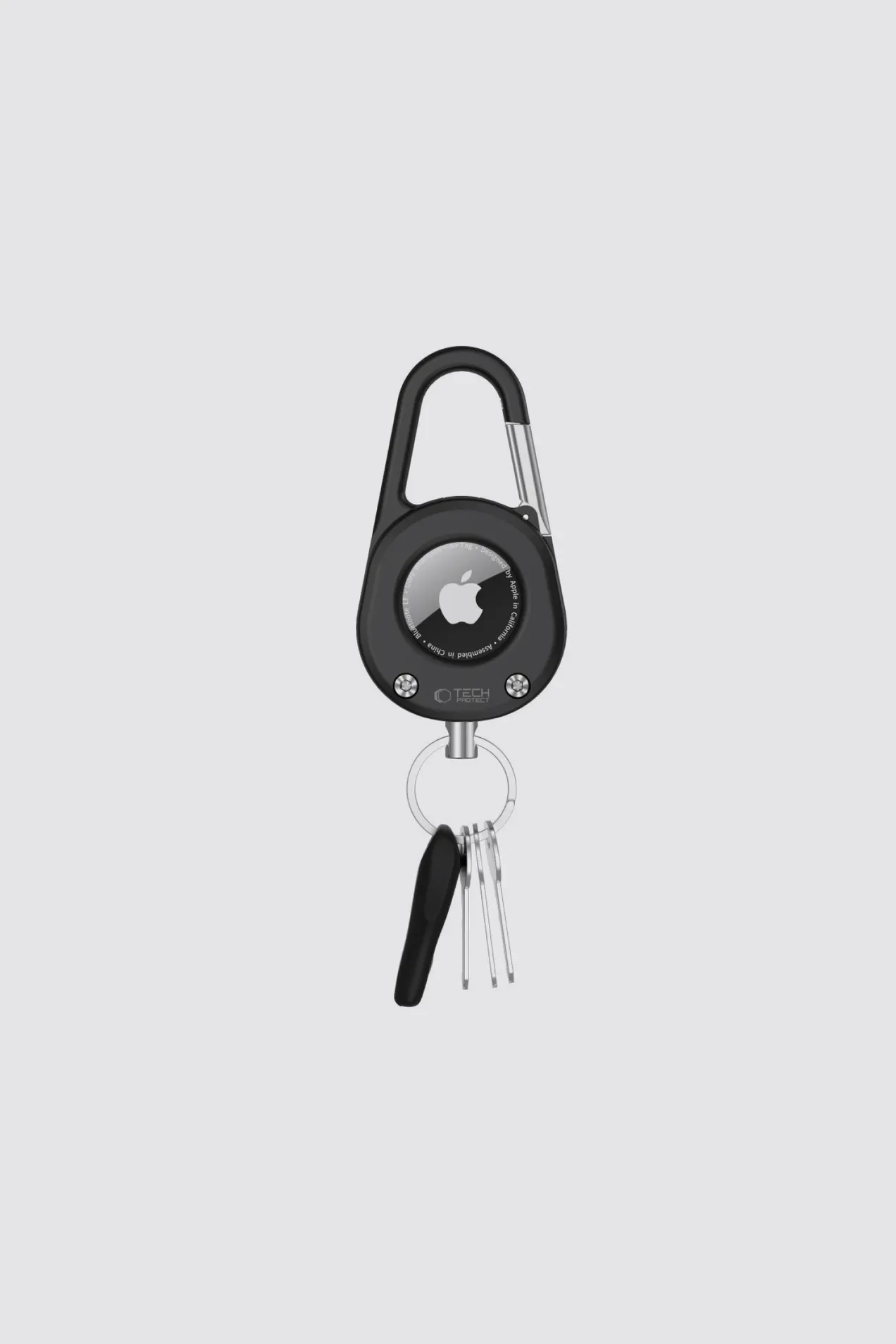 branded Tech-Protect SlideLock Carabiner Keychain for Apple AirTag