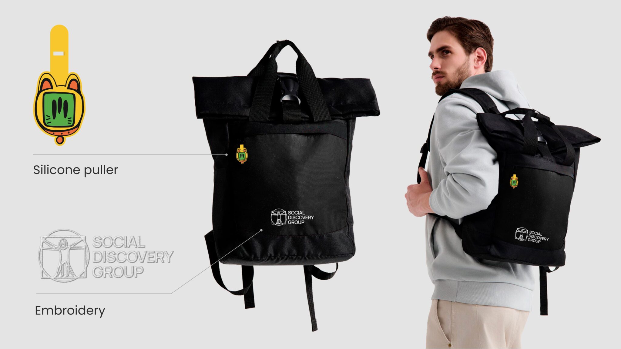 Branded backpack