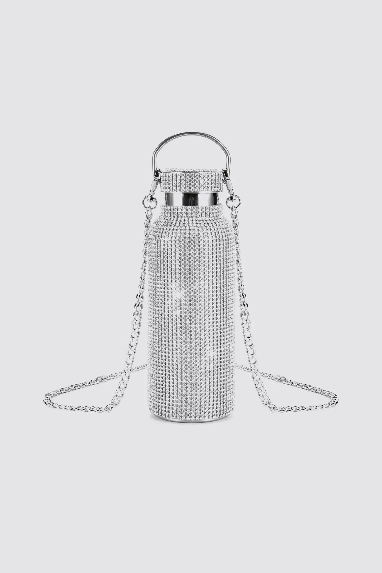 Rhinestone Vacuum Bottle with Chain Strap 500 ml position: 1