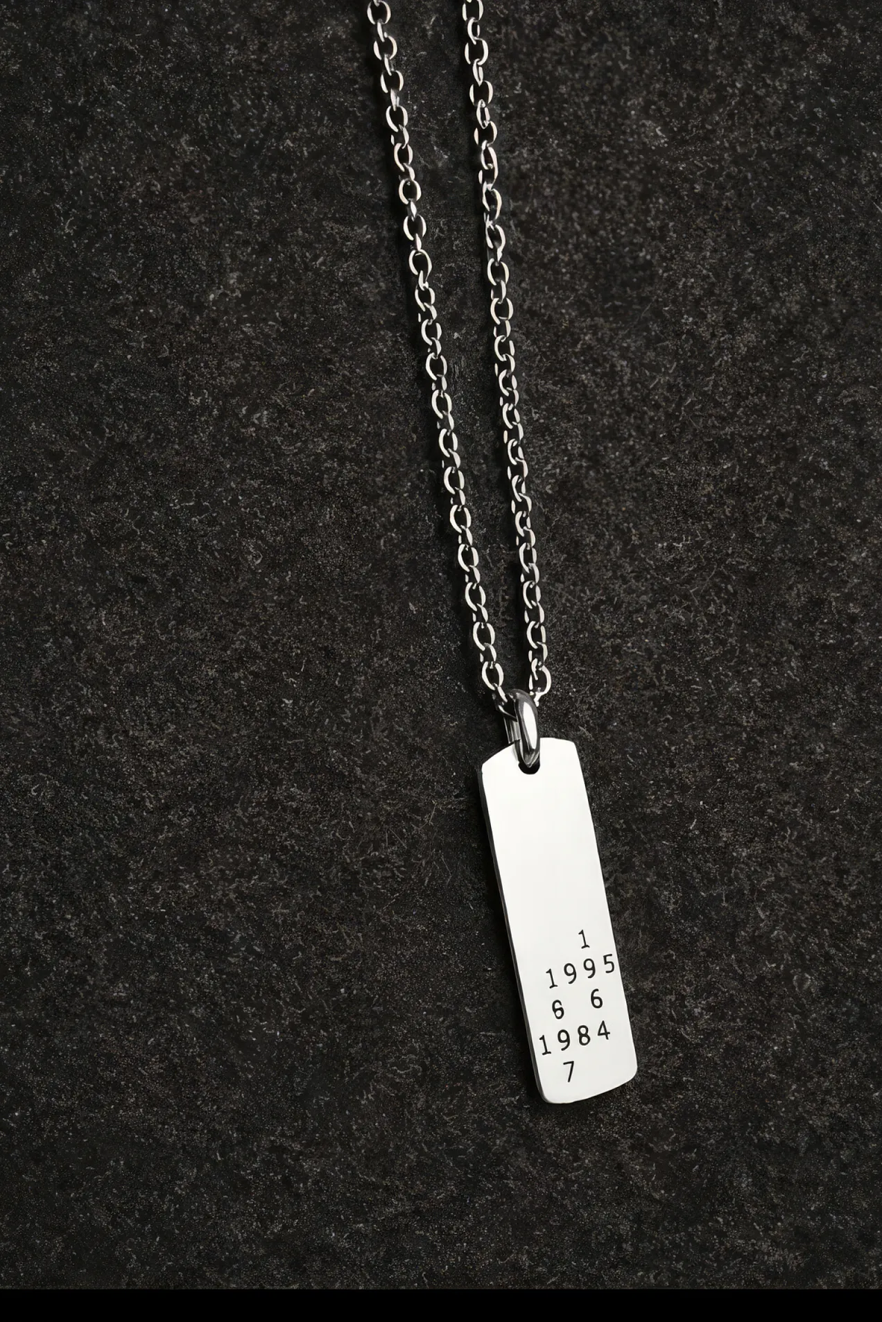 branded Personalized Stainless Steel Tag Necklace