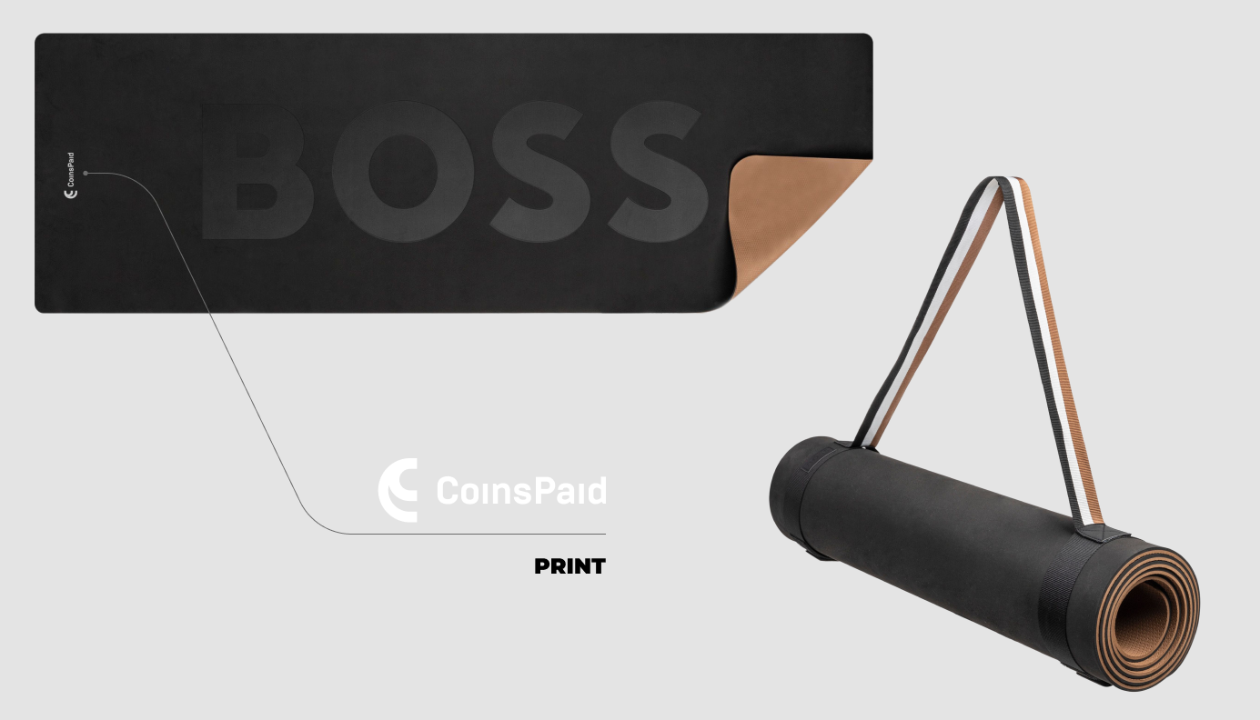Yoga mat with logo
