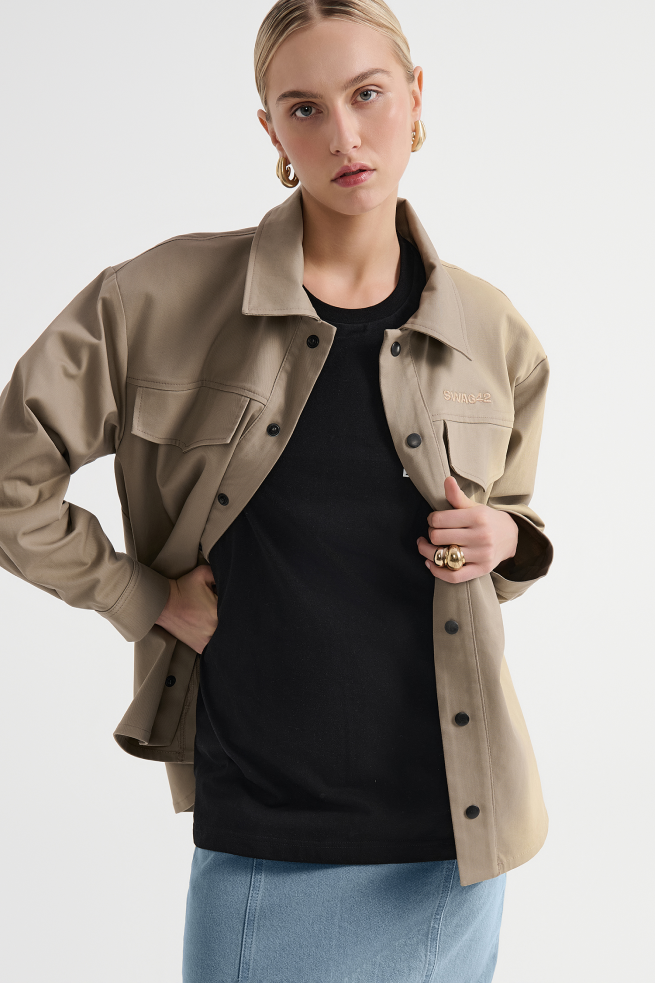 Casual denim overshirt