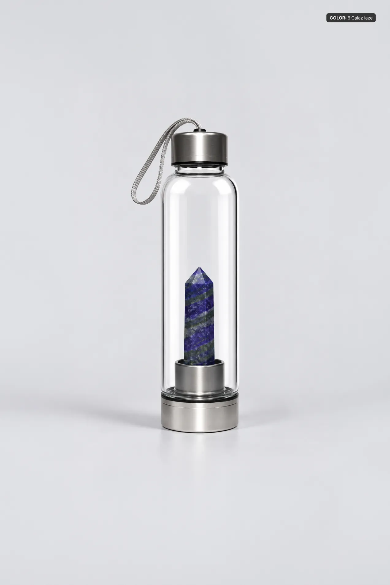 Glass Water Bottle with Energy Stone 500 ml position: 9