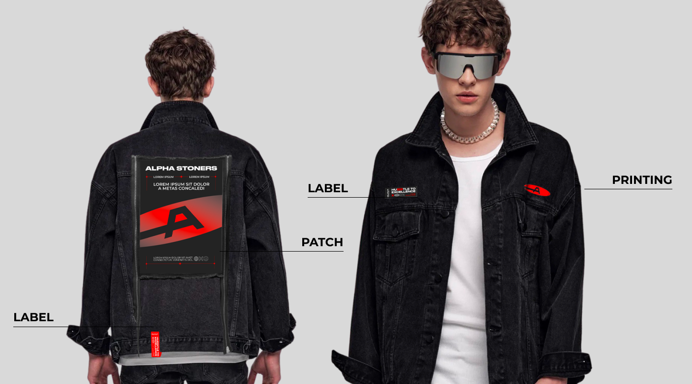 Custom jeans jacket as a branded merchandise