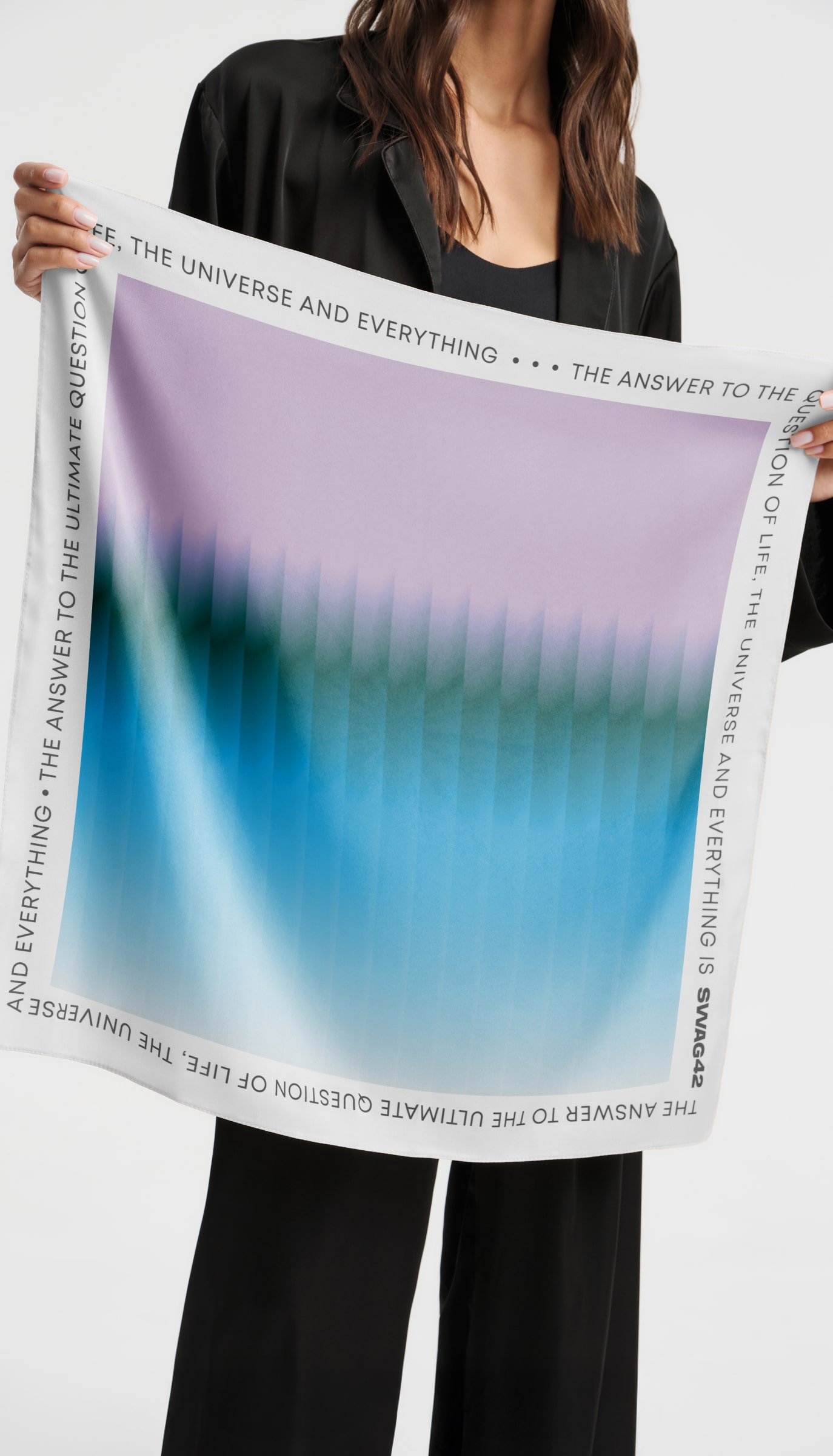 Eco-silk scarf with corporate logo