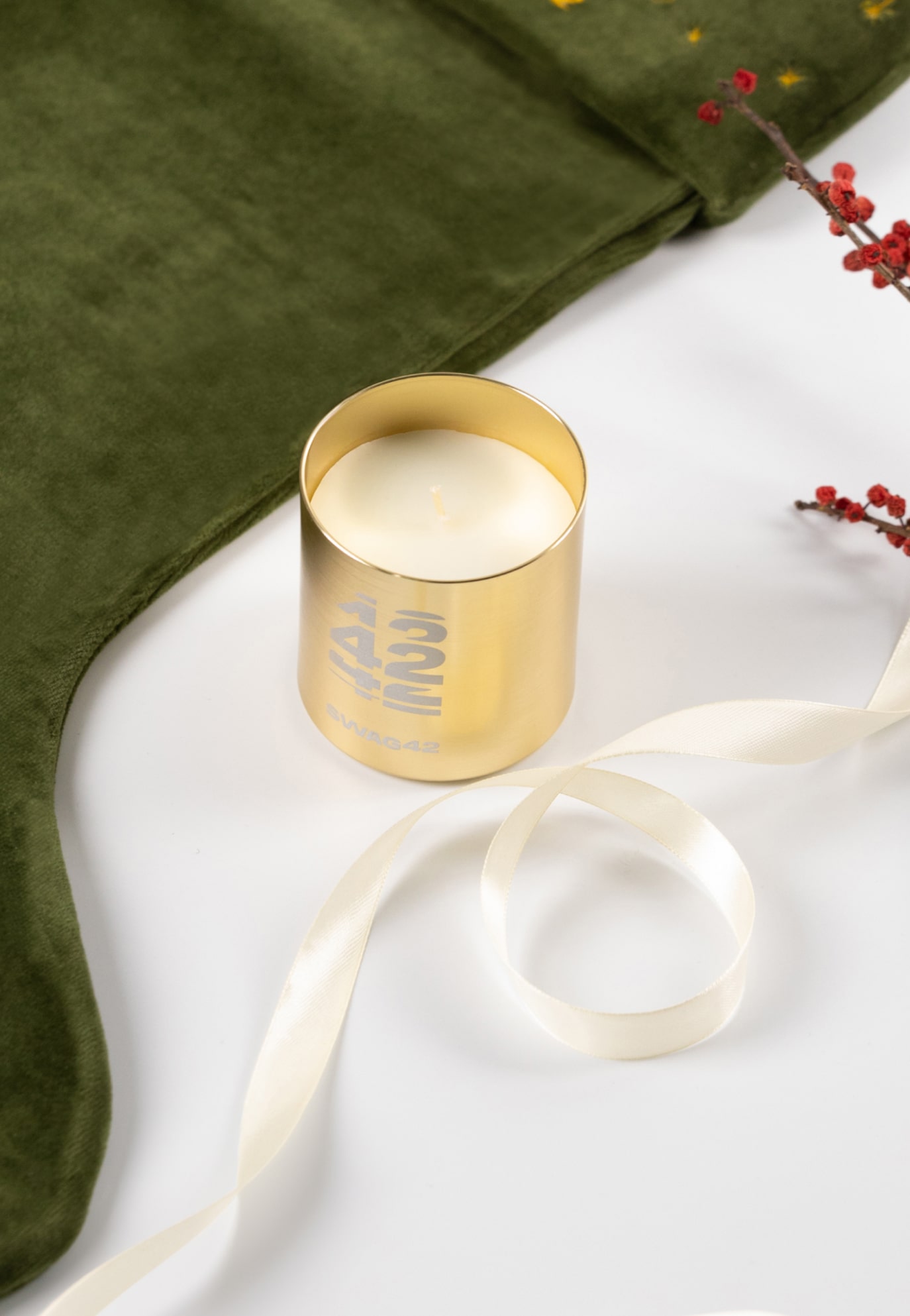 Custom-branded candle