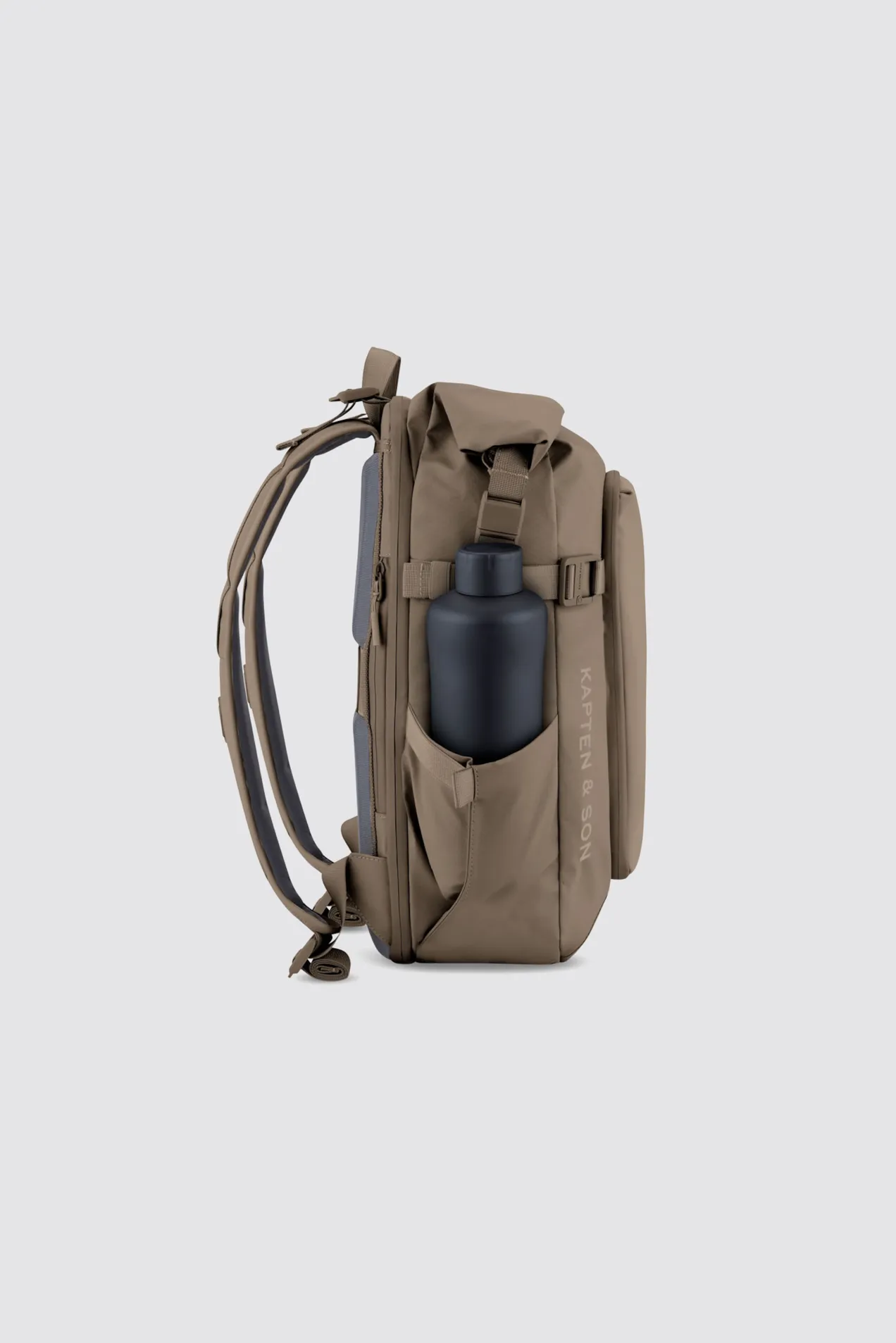 custom Kapten & Son Lisbon Pro All Black Backpack with your logo