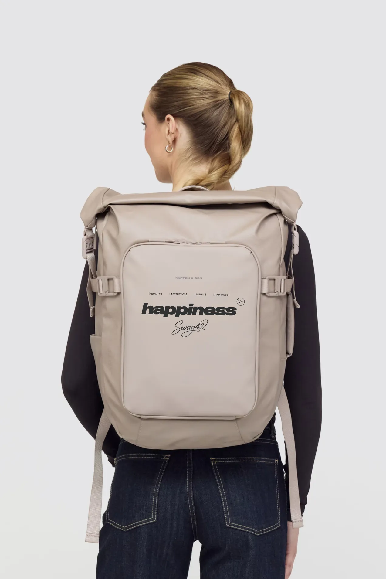 Kapten & Son Lisbon Pro All Black Backpack position: 1