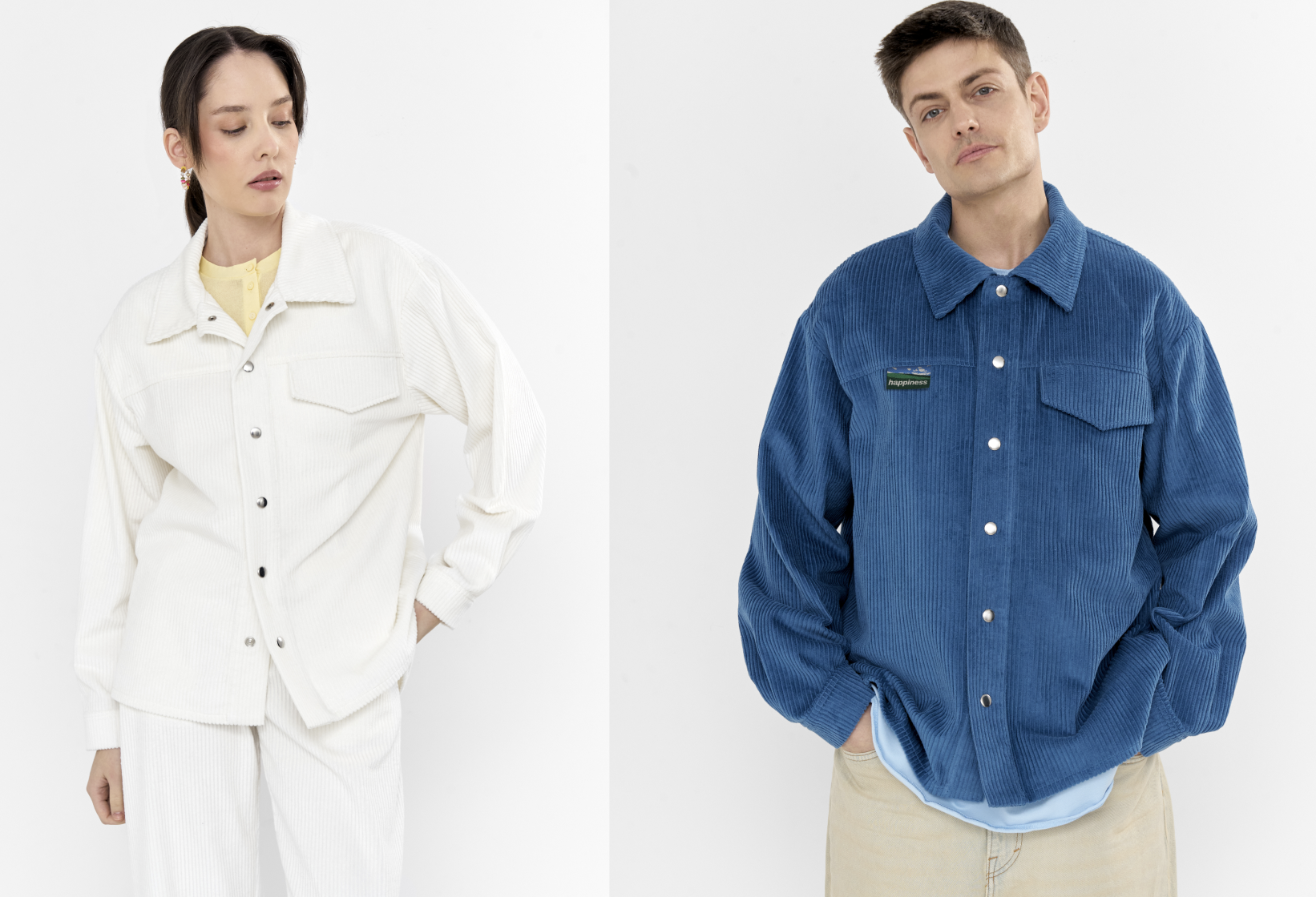 Unisex Corduroy Button Shirt