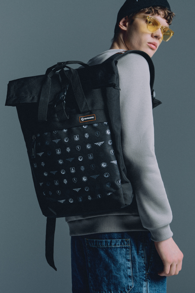 Branded gifts for Wargaming: a waterproof and functional backpack. 