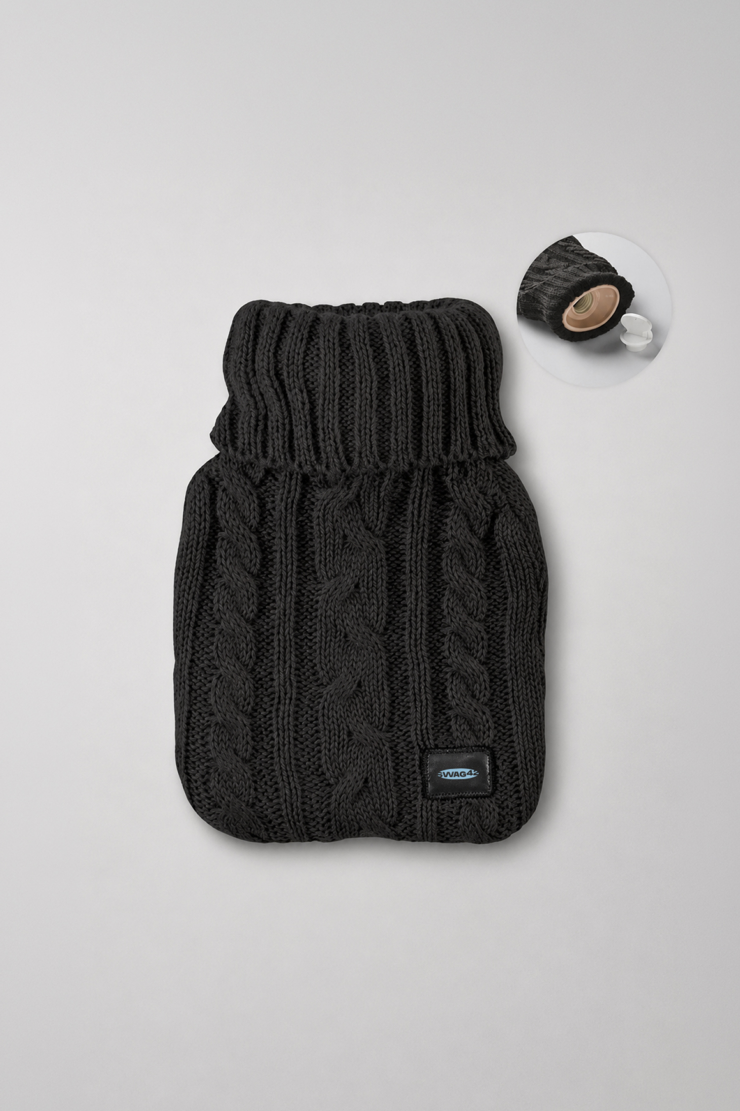 Hot Water Bottle with Knit Cover 400 ml