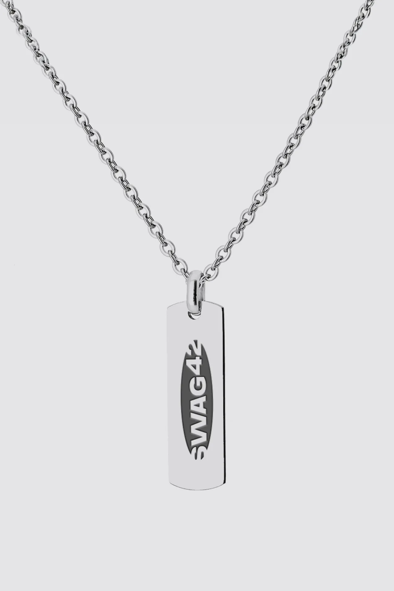 Personalized Stainless Steel Tag Necklace position: 1