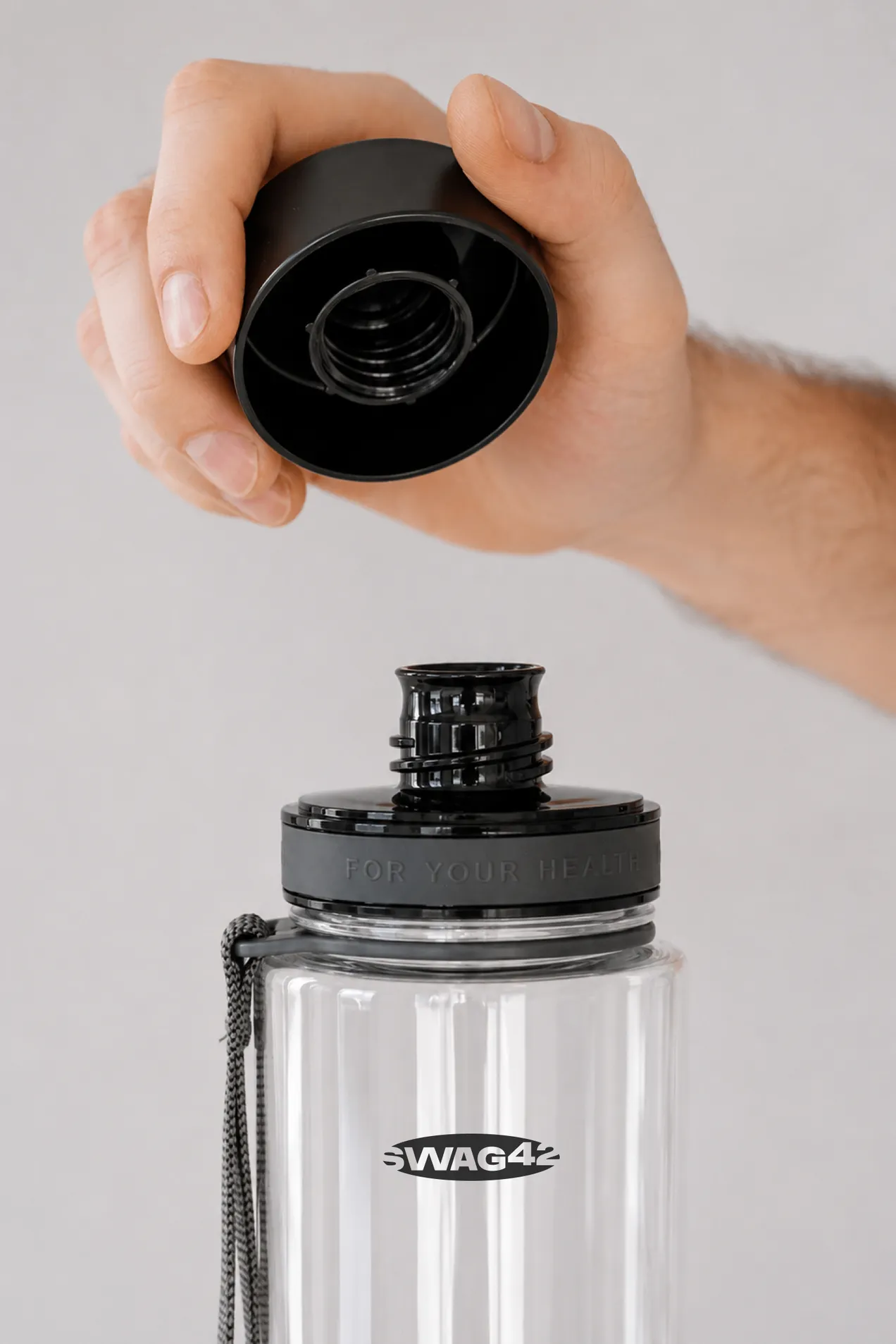 branded EQUA Matte Black Tritan Bottle 600 ml