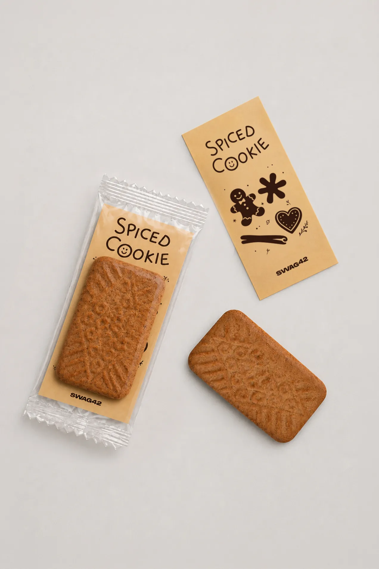 branded Advert Card with Gingerbread Cookie