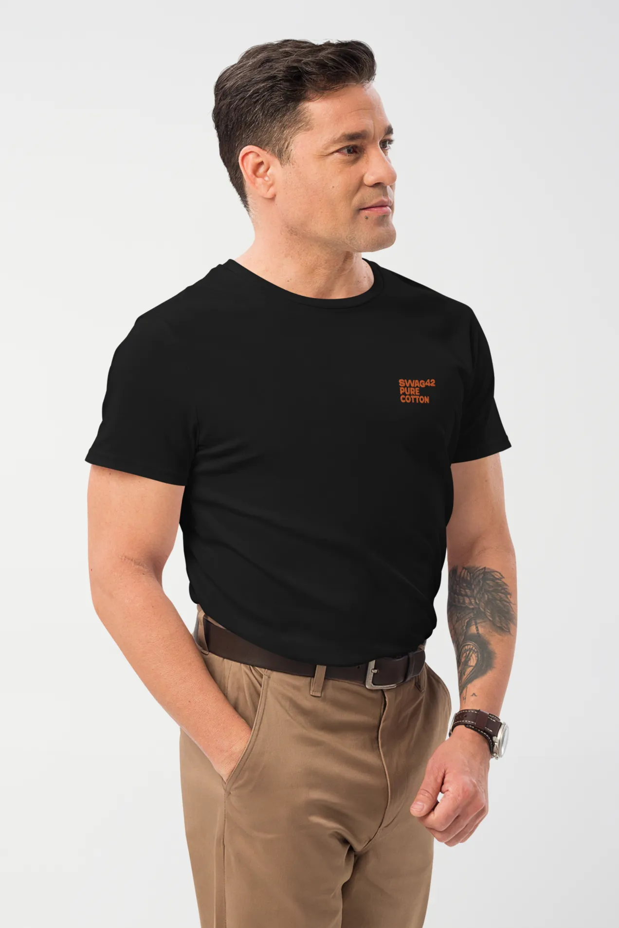 custom Men's Premium Cotton T-shirt with your logo