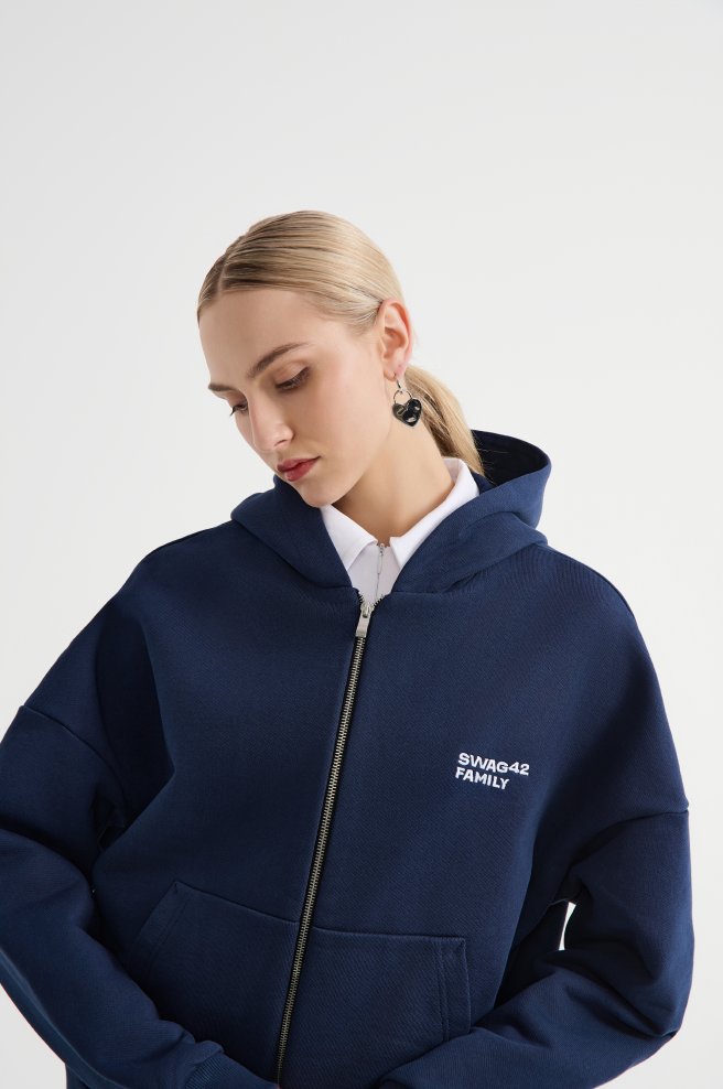 Merch design for team gifts: heavy-weight zip hoodie