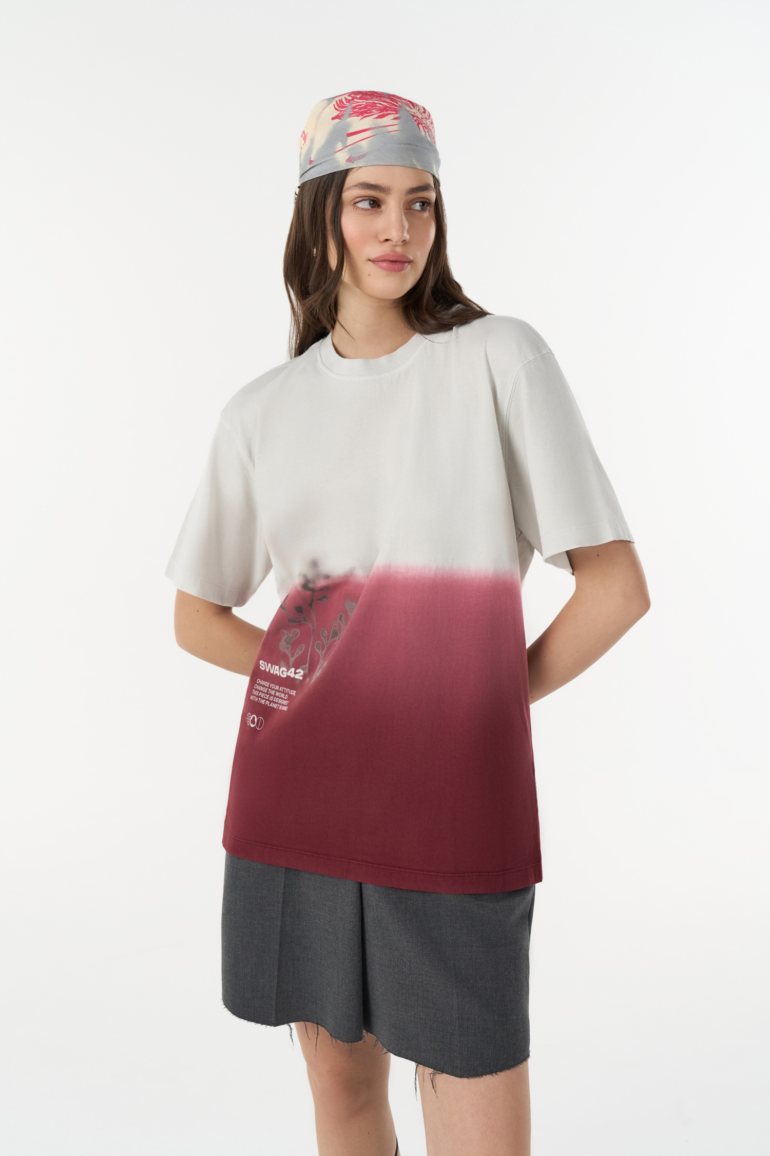 Organic Cotton Dip-Dye Gradient T-shirt 250 gsm position: 0
