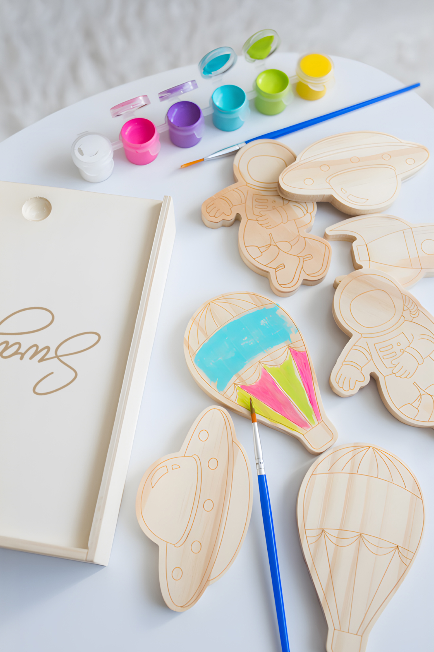 Priya Wooden Block Painting Set
