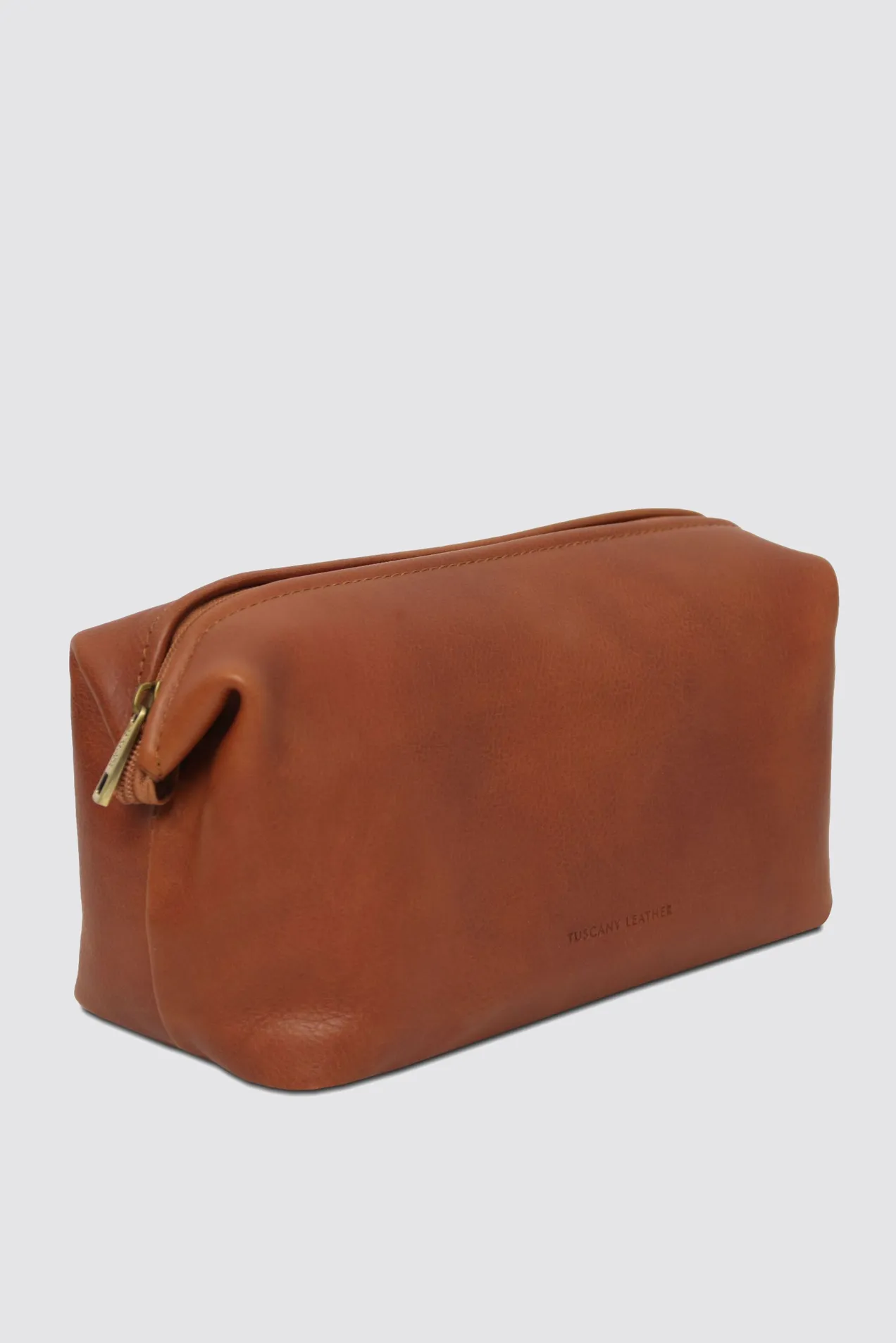 branded Smarty Leather Toiletry Bag Large