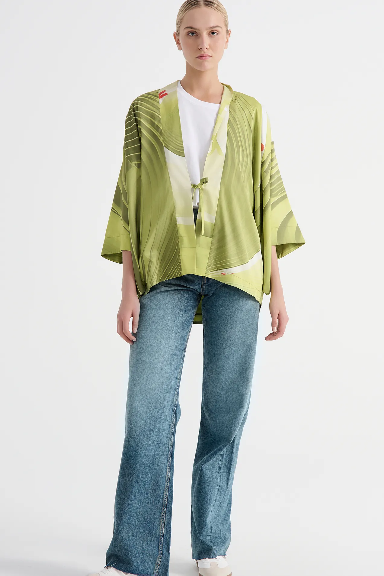branded Ecosilk Two-Sided Unisex Kimono / Short