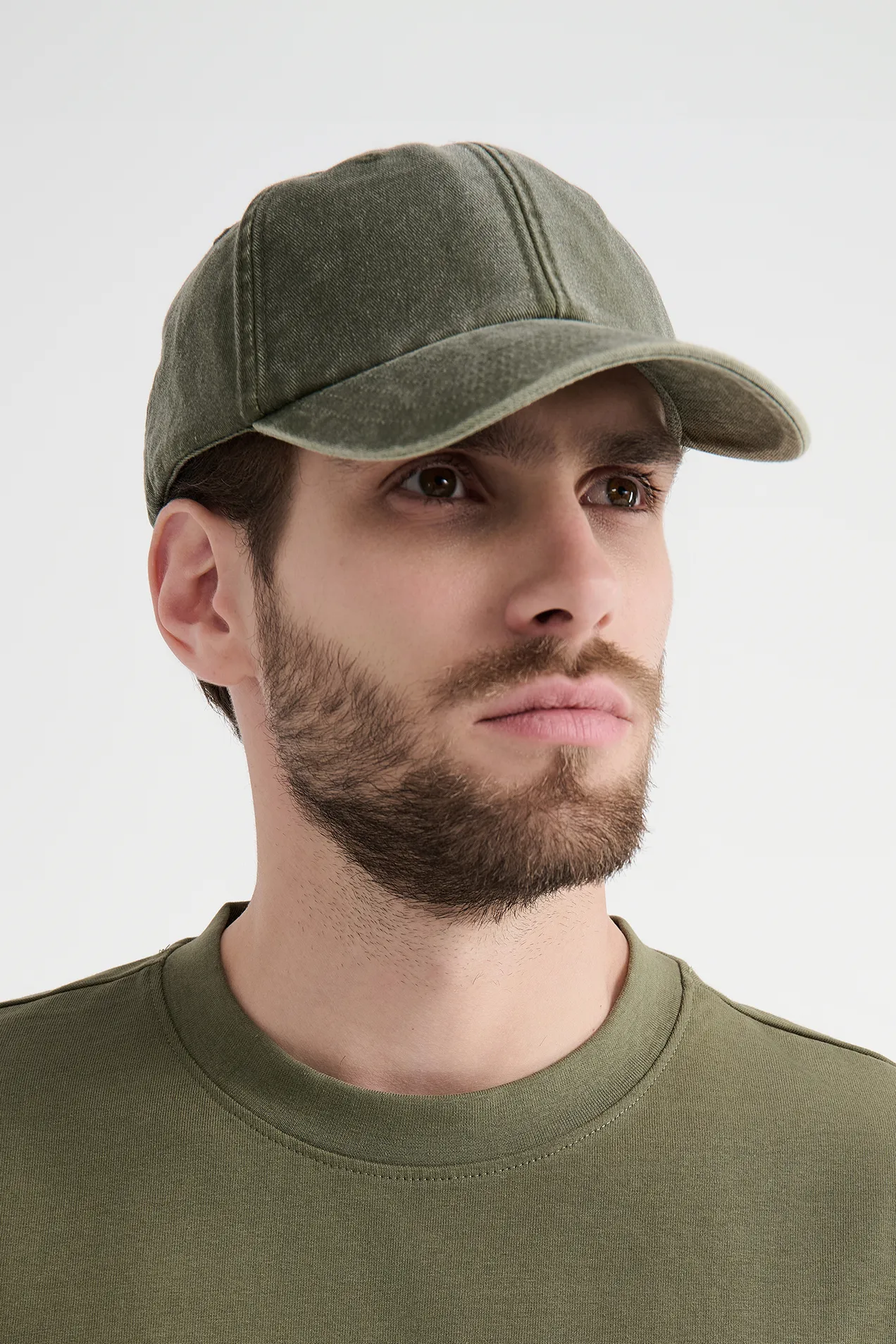 100% Brushed Washed Cotton Cap position: 1